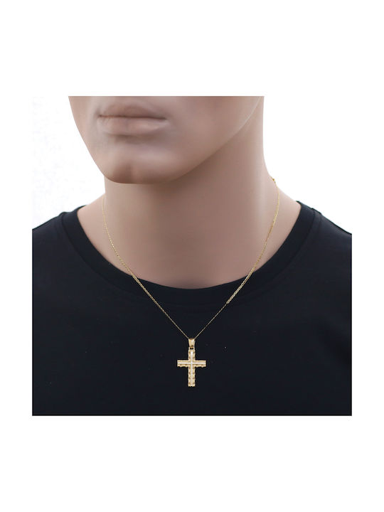 Herren Gold Kreuz 14K