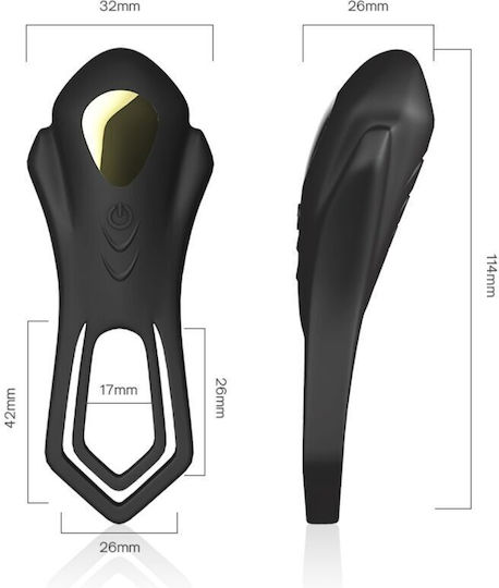 Armony Vibrating Cock Ring Schwanz Schwarz