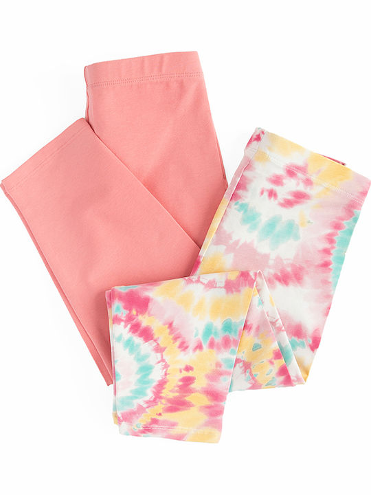 Kids Leggings Set Long Pink and yellow