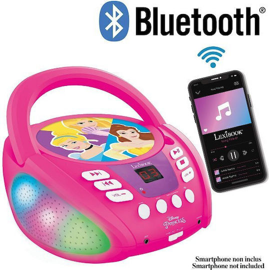 Lexibook Φορητό Ηχοσύστημα με Bluetooth / CD Ροζ