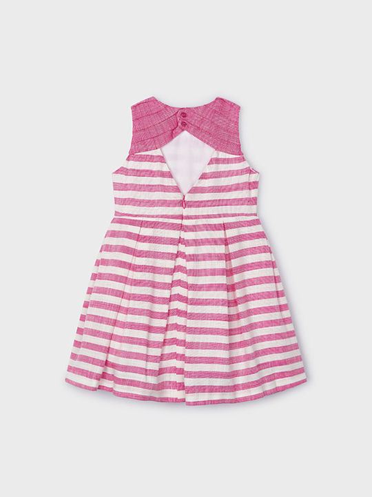 Mayoral Kids Dress Striped Pink