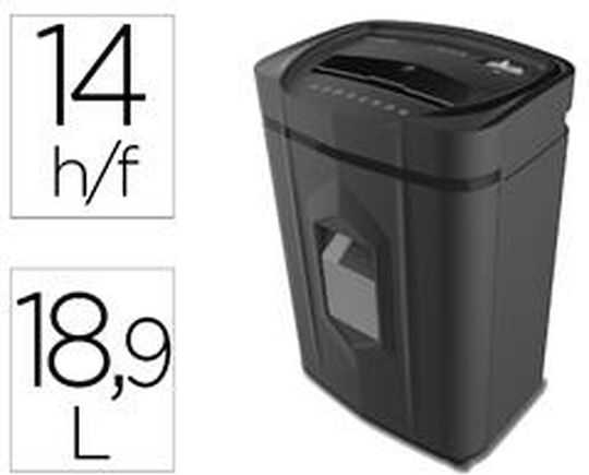Q-Connect Aktevernichter 14 Blätter mit Behälter 19Es