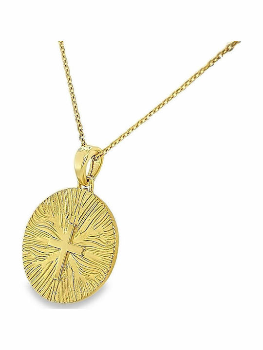 Xryseio Anhänger Kinder Amulett Beidseitig mit Kette Konstantinato aus Gold 9K KN1093