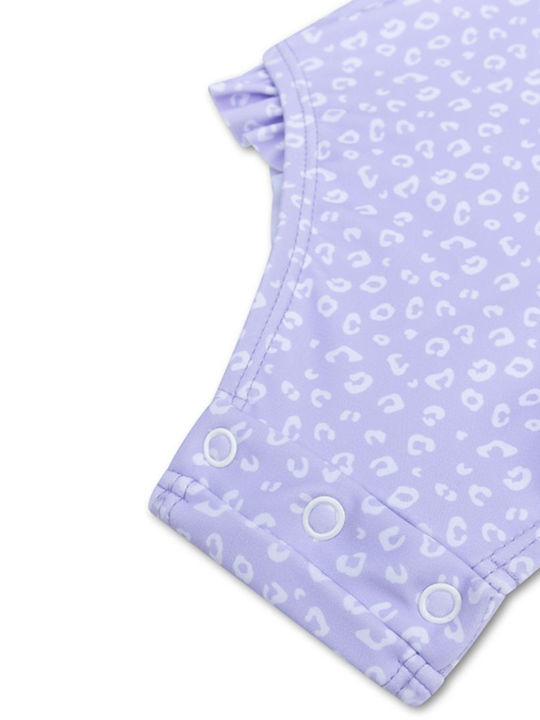 Swim Essentials Παιδικό Μαγιό Ολόσωμο με Μακρύ Μανίκι Lila Leopard