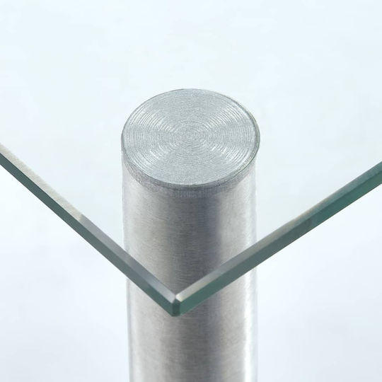 vidaXL Gewürzorganisator Glas Silberfarben