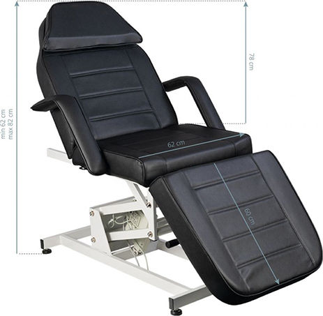 Elegant Furniture Scaun Pentru Cosmetică Negru Cu Cuptor Și Grătar Salamander Comercial Și Mecanism De Ridicare Electrică