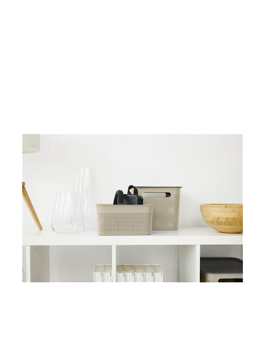 Rotho Babydesign Plastic Storage Box with Lid Brown 26.2x18cm 1pcs