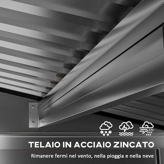 Μεταλλική Αποθήκη Κήπου με Αεραγωγό Μ1.9xΠ1.31xΥ1.88m