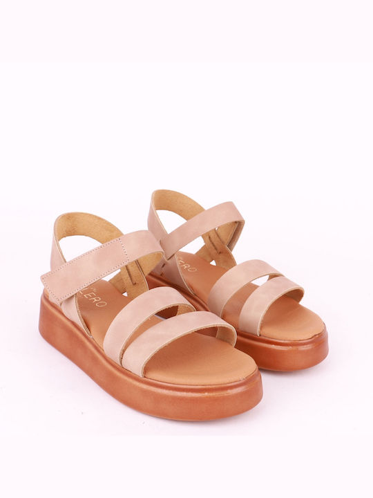 Bolero Shoes Damenplattformen Beige