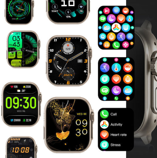 Rubicon RNCF17 42mm Smartwatch με Παλμογράφο (Μπεζ)
