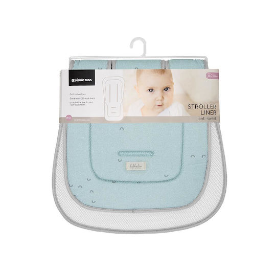 Kikka Boo Αντιιδρωτικό Στρώμα Καροτσιού Stripy Friends 42x48x3εκ. Γαλάζιο