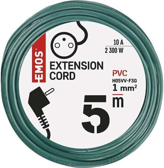 Emos 1 Platz mit Kabel 5m Durchmesser 3 x 1mm² Grün