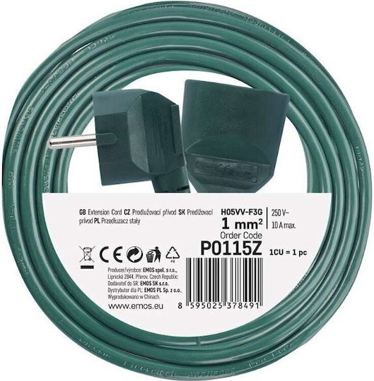 Emos 1 Platz mit Kabel 5m Durchmesser 3 x 1mm² Grün