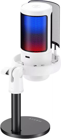 Havit GK50 Δυναμικό Microfon 3.5mm de birou pentru Studio în Culoarea White