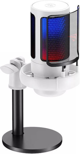 Havit GK50 Δυναμικό Microfon 3.5mm de birou pentru Studio în Culoarea White