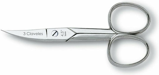 3 Claveles Nail Scissors with Curved Tip S7923744 1pcs