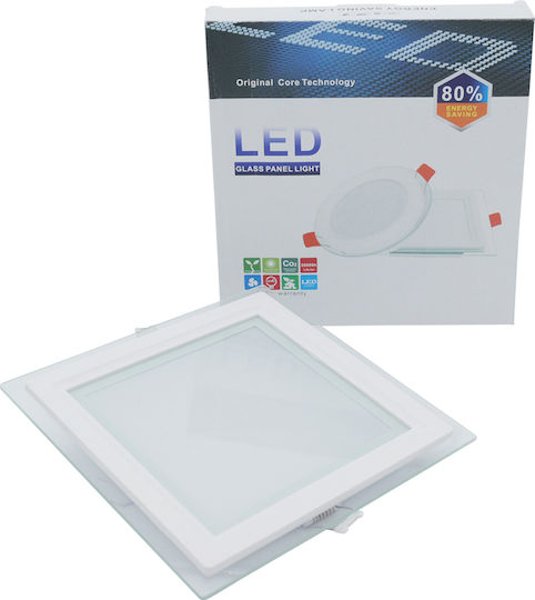Uncle George Platz Vertieft LED Panel 18W mit Kaltweiß Licht