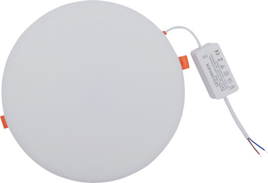 Uncle George Rund Vertieft LED Panel 18W mit Kaltweiß Licht