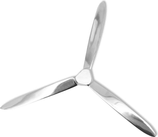 vidaXL Διακοσμητικό Τοίχου Ασημί από Μέταλλο 70x70cm