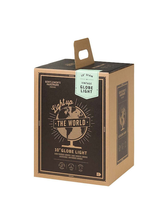 Gentlemen's Hardware Φωτιζόμενη Υδρόγειος Σφαίρα με Διάμετρο 25εκ. και Ύψος 35εκ.