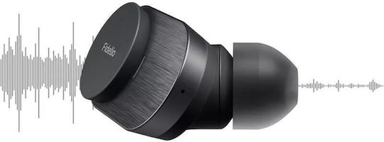 Philips Fidelio T1 In-ear Bluetooth Handsfree Ακουστικά με Αντοχή στον Ιδρώτα και Θήκη Φόρτισης Μαύρα