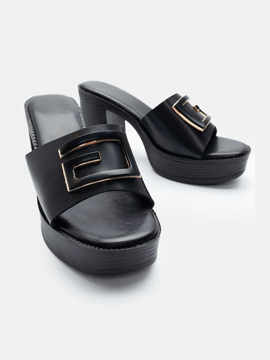 Alta Moda Heel Mules Black