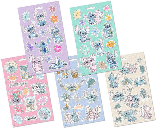Kids Licensing Aufkleber Lilo & Stitch für Kinder 3+ Jahre alt+ Jahre 24Stück