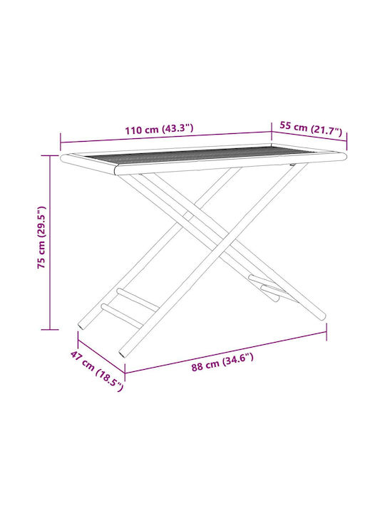 Set Sala De Mese Pentru Exterior 5 Piese Din Bambus Cu Perne
