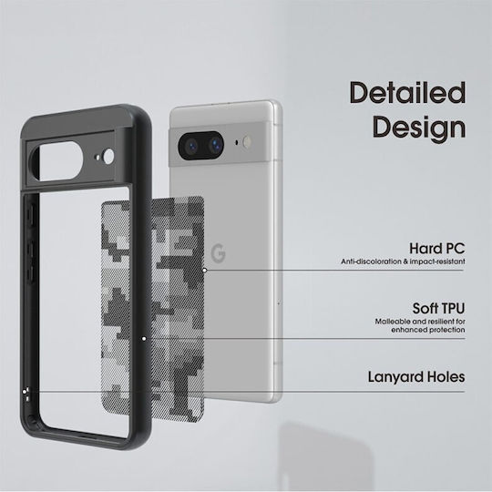 Color Frame Back Cover Σιλικόνης Μαύρο (Google Pixel 8a)