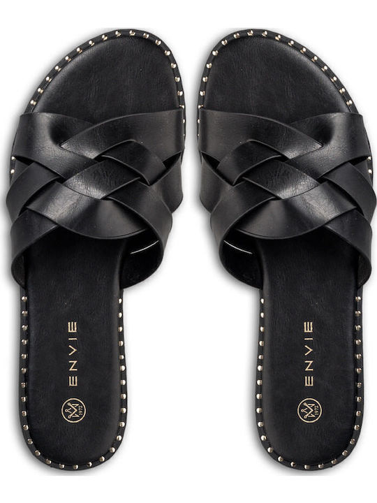 Women's Flat Sandals in Black Color