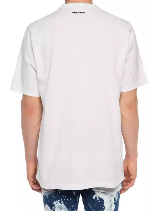 Dsquared2 Ανδρικό T-shirt Κοντομάνικο Blanc