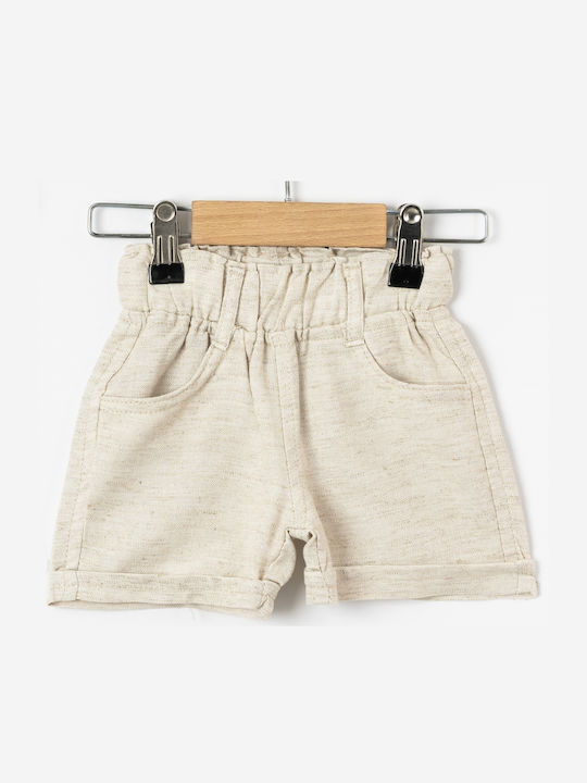 Trendy Shop Kinder Set mit Shorts Sommer 2Stück beige