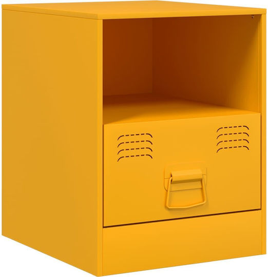 Noptiere Metalice Galbene 2buc 34.5x39x44cm