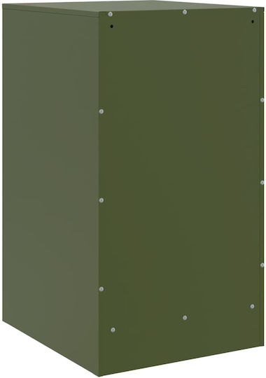 Metal Bedside Tables Green Set of 2 34.5x39x62cm
