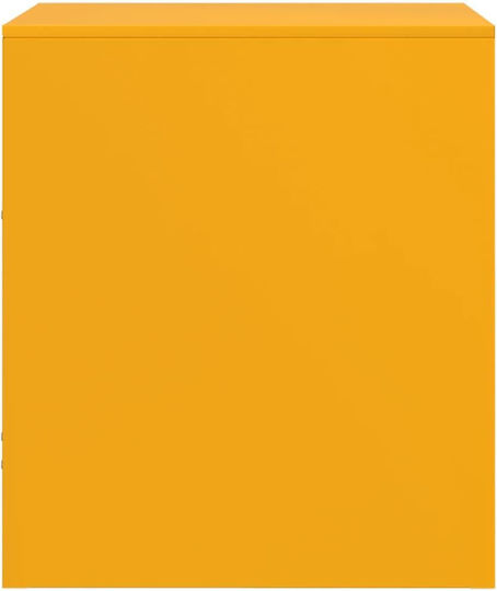 Noptiere Metalice Galbene 2buc 34.5x39x44cm