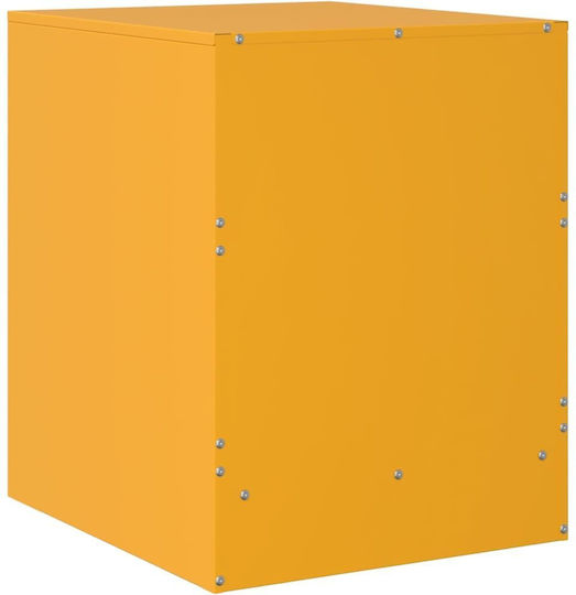 Noptiere Metalice Galbene 2buc 34.5x39x44cm