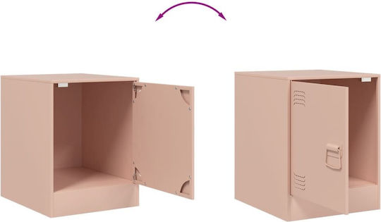 Nachttische Metall Rosa 2Stück 34.5x39x44cm