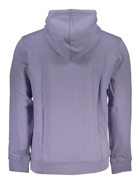 Hugo Boss Herren Sweatshirt mit Kapuze und Taschen Purple