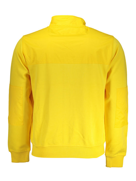 K-Way Herren Sweatshirt Jacke mit Taschen Yellow