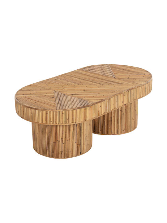 Round Side Table Gatsby Made of Bamboo Natural Color 39x39x39 cm