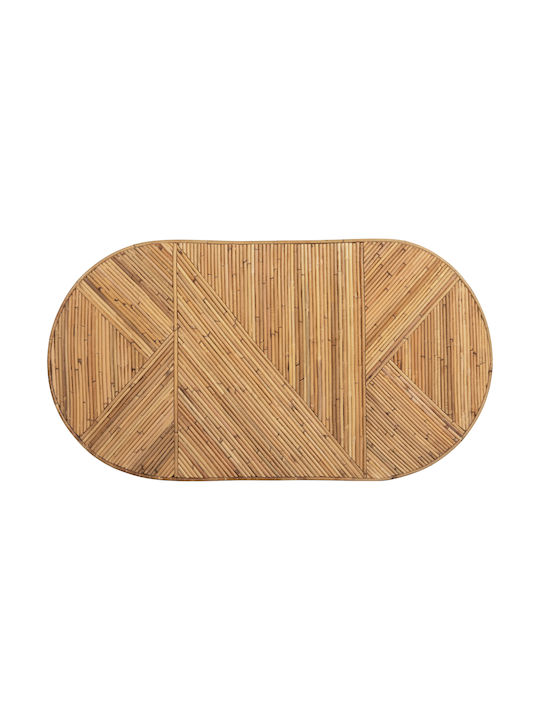 Round Side Table Gatsby Made of Bamboo Natural Color 39x39x39 cm