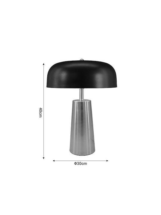 Inart Luminary Μεταλλικό Πορτατίφ για Ντουί E27 με Χρυσό Καπέλο και Βάση
