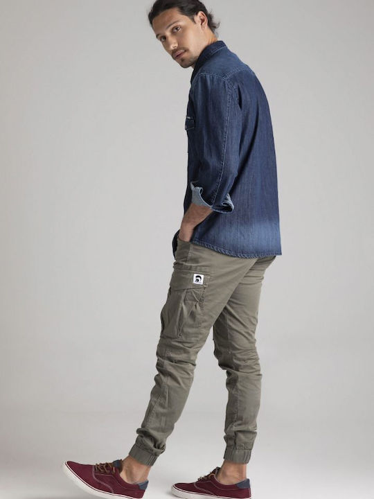 Hose Cargo Elastisch Khaki