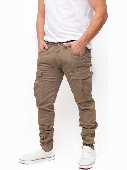 Hose Cargo Elastisch Dark Beige