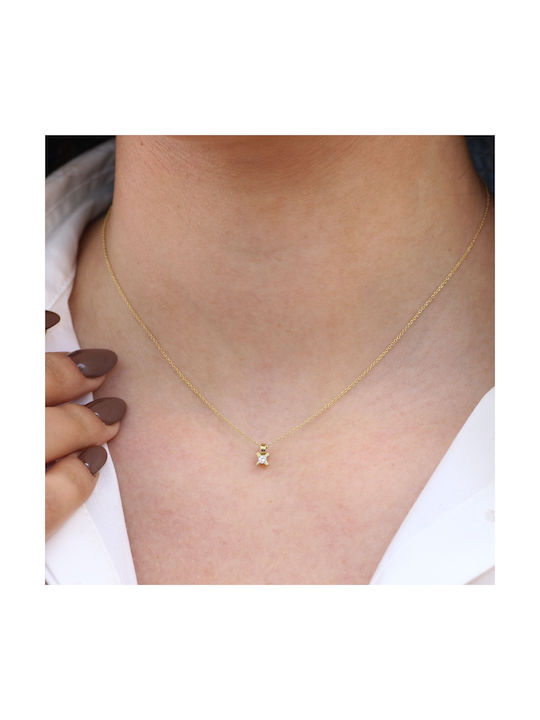 Necklace from Gold 18k with Diamond