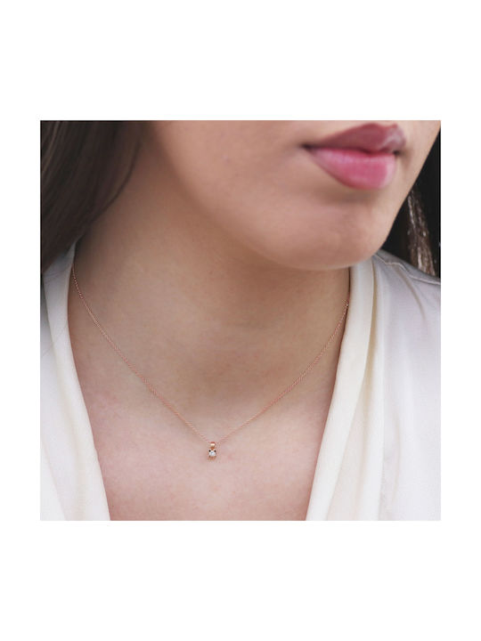 Necklace from Rose Gold 18k with Diamond