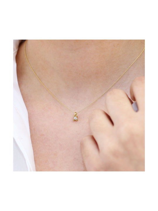 Halskette aus Gold 18k mit Diamant