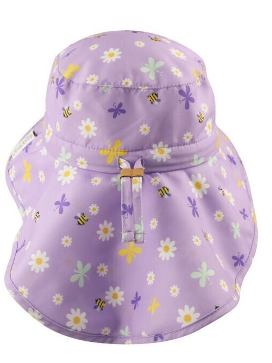 Flapjackkids Kids' Hat Bucket Fabric Sunscreen Purple