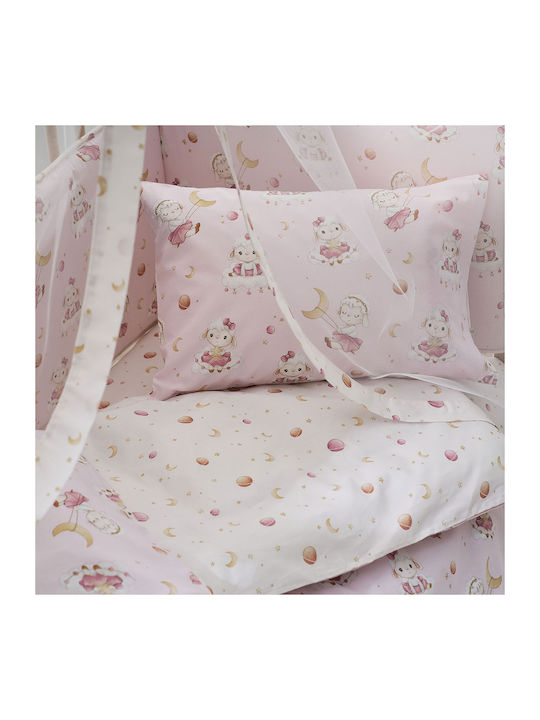 Vesta Home Lambi Baby Quilt Double Sided Cotton Pink 120x160cm