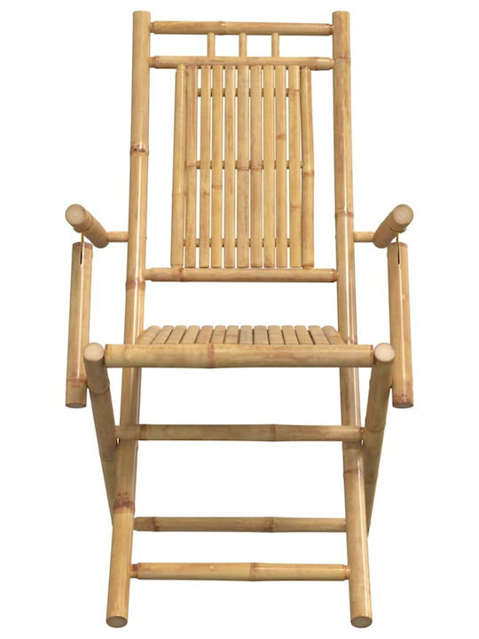 Scaun de exterior Bambus Bambus cu pernă 4buc 53x66x99cm